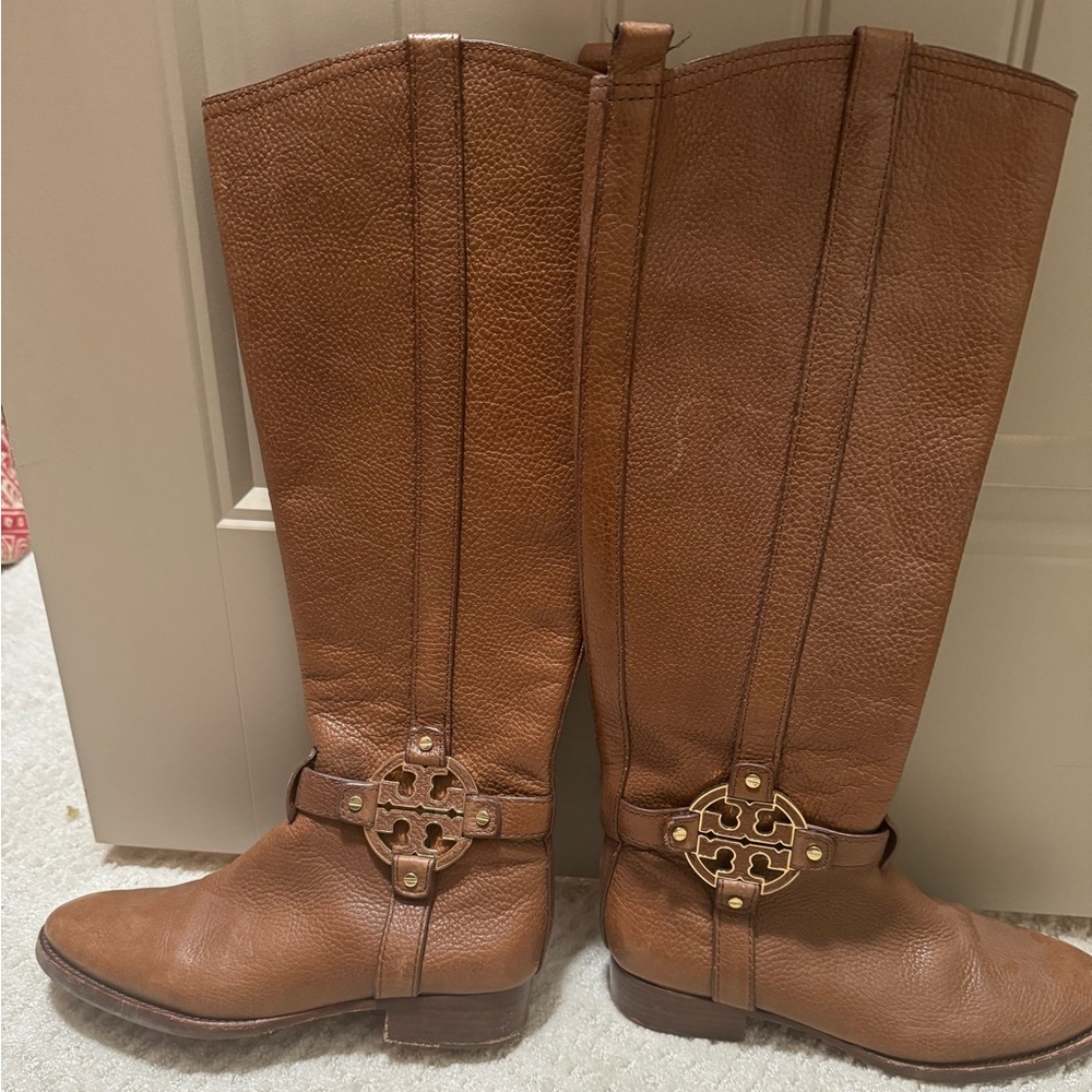 Tory Burch leather tall boots